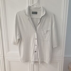 Babaton White Button Down Shirt